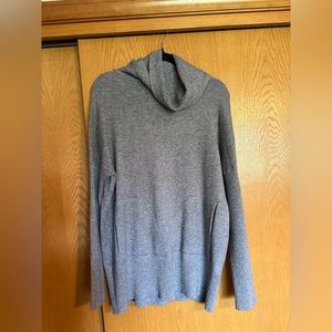 Grey Knit Turtleneck Sweater